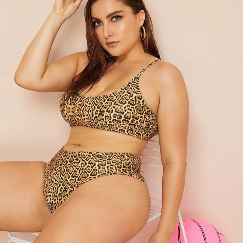 Leopard high waisted bikini